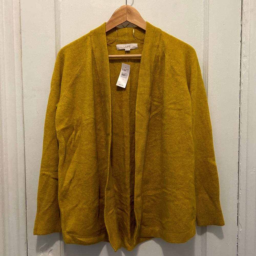 Loft Shirttail Open Cardigan